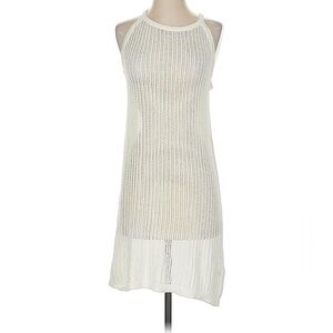 Tahari White Knit Crochet Sleeveless Dress (Beach Cover up)